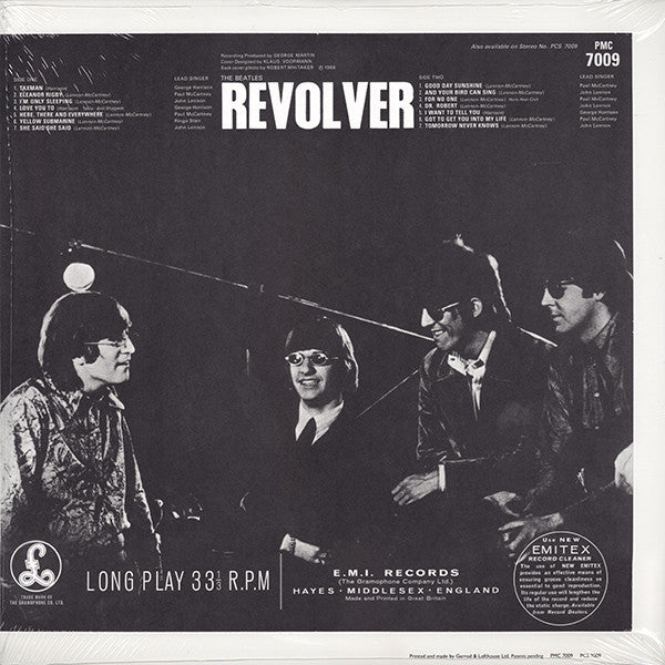 Image of Back Cover of LP - EX/EX - THE BEATLES, Revolver (Parlophone; PMC 7009, Worldwide 2014 Reissue, Reproduced Laminated Flipback Sleeve, Mono, All Analog Remaster, 180 Gram Vinyl), ,  - 3746166S