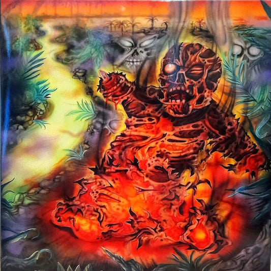 Image of Front Cover of 3425145E: LP - MORTAL WOUND, The Anus Of The World (Me Saco Un Ojo Records; MSUO-178, UK 2024, Outer Plastic Sleeve With Hype Sticker, Black Inner & Booklet, Red & Green Vinyl)   VG+/VG+