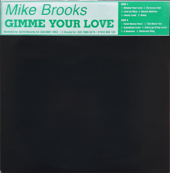 Image of Front Cover of LP - VG/VG+ - MIKE BROOKS, Gimme Your Love (Harvest; EBLP007, UK , Stickered Plain Sleeve), ,  - 3346210S