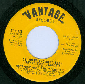Image of Front Cover of 7" - /VG+ - MARIE ADAMS & THE THREE TONS OF JOY, Whispers / Get Up And Do It, Baby (Try It, You'll Like It) (Vantage Records; CPR 121, US 1972), ,  - 3455252S