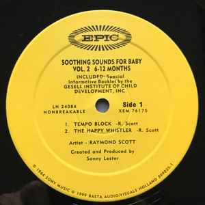 Image of Label Cover of LP - VG+/VG+ - RAYMOND SCOTT, Soothing Sounds For Baby Volume II (6-12 Months) (Basta ; 30-9035-1, Netherlands 1999 Reissue, Pasteback Sleeve, Missing the booklet), ,  - 1026188E