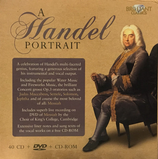 Image of Front Cover of 3435167E: 40xCD - GEORG GEORG FRIEDRICH H�NDEL, A Handel Portrait (Brilliant Classics; 94214, Europe 2011, Box Set, Inners, CDs/CD-ROM/DVD-Video) CDs have light marks but play fine  VG+/VG