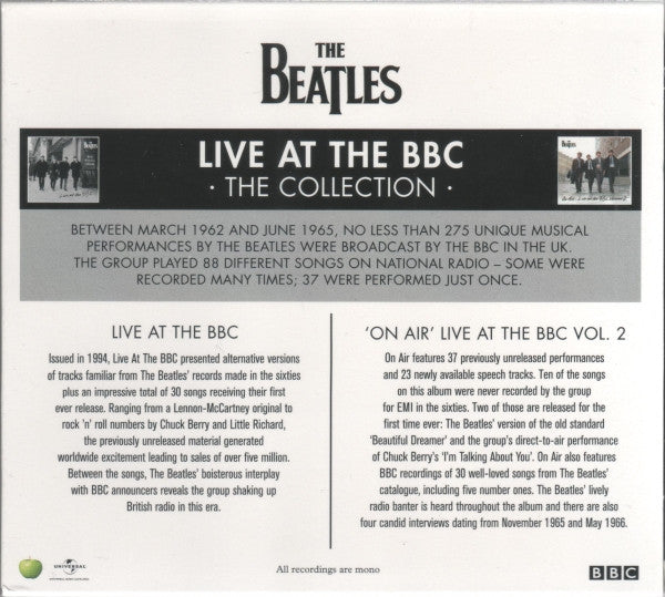 Image of Back Cover of 4xCD - VG+/VG+ - THE BEATLES, Live At The BBC - The Collection (Vol. 1 & 2) (Apple Records; 0602537584475, Europe 2013, Box Set, 2 Booklets), ,  - 4216066C