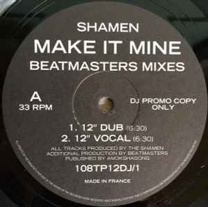 Image of Label Cover of 2x12" - VG/VG - SHAMEN, Make It Mine / Possible Worlds   Mixes (One Little Indian; 108TP12DJ, UK 1993, Promo, Gatefold, includes Moby mixes), Hairlines, edge and ring wear, Promotions sticker on front, Make It Mine (Beatmasters Mixes)	A1		Make It Mine (Beatmasters 12" Dub)A2		Make It Mine (Beatmasters 12" Vocal)Possible Worlds / Make It Mine	B1		Possible Worlds - StickB2		Possible Worlds - ReverseB3		Make It Mine (Pro-Gress 1 Instrumental)Make It Mine (Moby Mixes)	C1		Make It