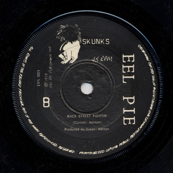 Image of Back Cover of 7" EP - VG+/EX - SKUNKS, Good From The Bad / Back Street Fighting (Eel Pie ; EPS 001, UK 1978, Company Sleeve), Lovely Copy,  - 3525213E