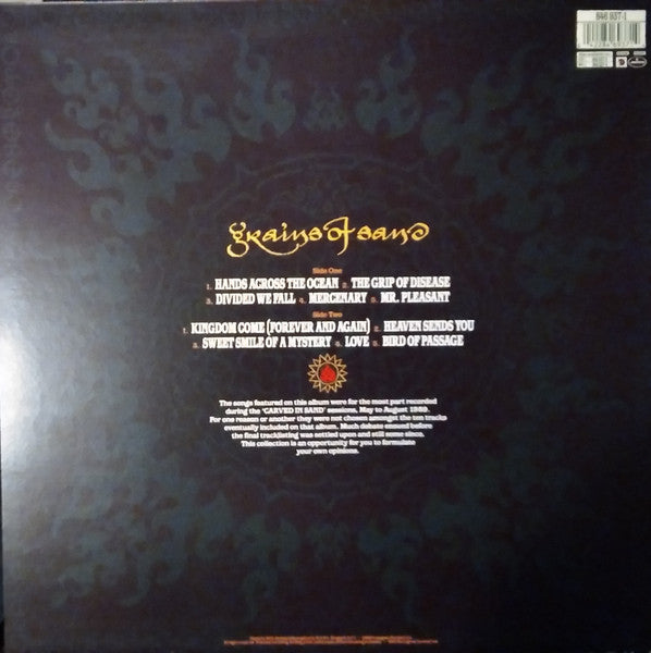 Image of Back Cover of LP - VG/VG+ - THE MISSION, Grains Of Sand (Mercury; 846 937-1, UK 1990), ,  - 2116093C