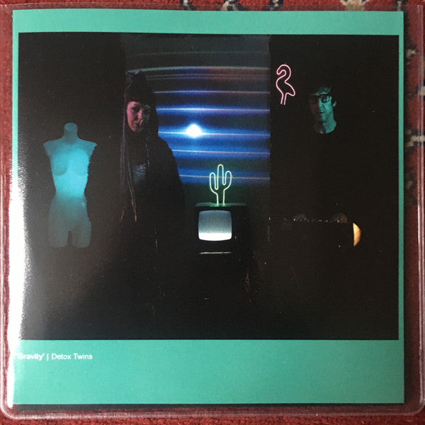 Image of Front Cover of 7" - VG+/EX - THE DETOX TWINS, Gravity / Savage Frontier (Polytechnic Youth ; PY91, UK 2019, Fold Over Sleeve, Lathe Cut, Clear Vinyl, Limited Edition Of 99), Limited Edition No 35/99, Slight Ring Wear,  - 3525301E