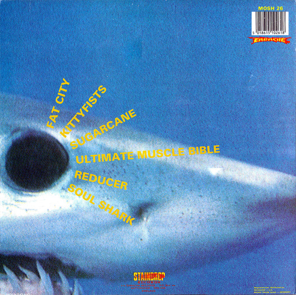 Image of Back Cover of LP - VG+/VG+ - SWEET TOOTH, Soft White Underbelly (Staindrop/Earache; MOSH26, UK 1990, Insert, Justin Broadrick of Godflesh etc), ,  - 2726185E