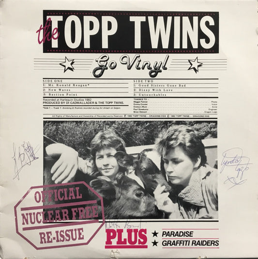 Image of Front Cover of 12" EP - VG/VG+ - THE TOPP TWINS*, Go Vinyl Plus (Dragons Egg; TT 001, New Zealand 1986 Reissue, Picture Sleeve), ,  - 3525367E