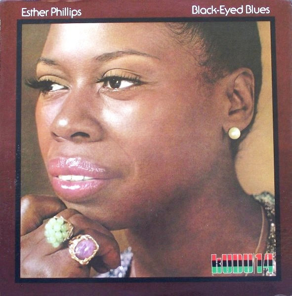 Image of Front Cover of LP - VG/VG+ - ESTHER PHILLIPS, Black-Eyed Blues (kudu; KU-14, US 1973, Pasteback Sleeve), Corner cut bottom left,  - 3326069E