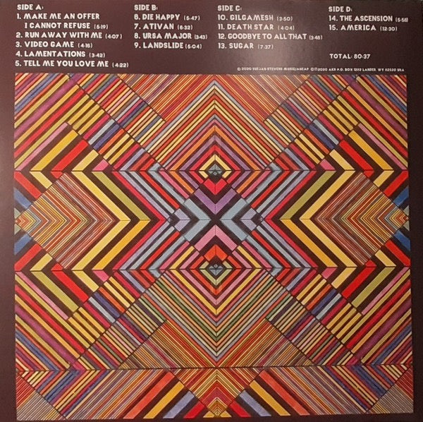 Image of Back Cover of 2xLP - VG+/VG+ - SUFJAN STEVENS, The Ascension (Asthmatic Kitty Records; AKR150, Europe 2020, Gatefold, 2 Inners & Booket, Black Vinyl), Still in hype stickered shrinkwrap.,  - 2716325C
