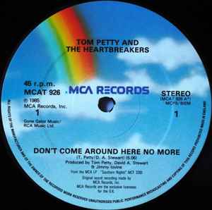 Image of Label Cover of 12" - VG/VG+ - TOM PETTY AND THE HEART BREAKERS, Don't Come Around Here No More (MCA Records; MCAT 926, UK 1985, Picture Sleeve), ,  - 3615164C