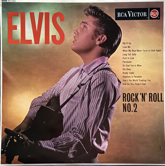Image of Front Cover of 3615166C: LP - ELVIS PRESLEY, Elvis Rock 'N' Roll No.2 (RCA Victor; RD 7528, UK 1971 Reissue, Laminated Front Sleeve, Mono)   VG/VG+