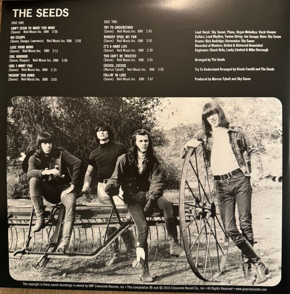 Image of Back Cover of 2xLP - VG+/VG+ - THE SEEDS, The Seeds (GNP Crescendo; GNP 2299, UK 2023 Reissue, Gatefold, Booklet, 180 Gram Vinyl), ,  - 4246385S