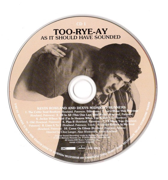 Image of Label Cover of 3xCD - M/M - KEVIN ROWLAND & DEXYS MIDNIGHT RUNNERS, Too-Rye-Ay, As It Should Have Sounded (Mercury; 454 558-0, Worldwide 2022 Reissue, Book Sleeve, 4 Inserts), Still SEALED In Stickered Shrinkwrap,  - 1716661C