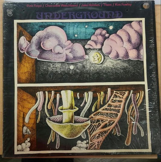 Image of Front Cover of LP - G+/VG - VARIOUS, Underground (Tower; ST-5168, US 1969), Small Hole Pinched Through The Middle Of The Sleeve,  - 3645175S