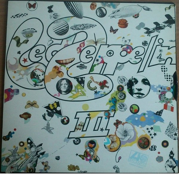 Image of Front Cover of LP - VG/G - LED ZEPPELIN, Led Zeppelin III (Atlantic Green & Orange Labels With Made in UK, Warner Logo and V on Labels; K 50002, UK 1976 Reissue, Gatefold Spinner Sleeve), Fair few light marks and hairlines, Clean sleeve but spinner detached,  - 3716177C
