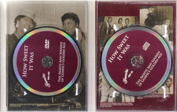 Image of Back Cover of 3635107E: 2xCD - VARIOUS, How Sweet It Was: The Sights And Sounds Of Gospel's Golden Age (Shanachie; 6901, US 2010, Trifold DVD size Sleeve, Booklet, CD and DVD)   VG+/VG+