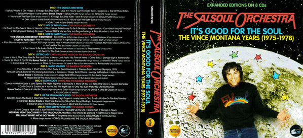 Image of Back Cover of 3655111S: 8xCD - THE SALSOUL ORCHESTRA, It's Good For The Soul - The Vince Montana Years (1975-1978) (SoulMusic Records; SM8CR5221BX, UK 2024, Box Set) SEALED  VG+/VG+