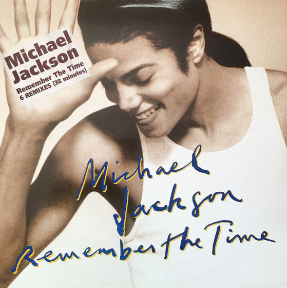 Image of Front Cover of 12" - G+/G+ - MICHAEL JACKSON, Remember The Time (Epic; EPC 657774 6, Netherlands 1992, Glossy Sleeve), Sleeve has small rip / damage at opening; sticker ghost and damage on front; light staining on reverse,  - 4016488C