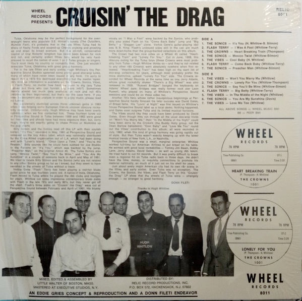 Image of Back Cover of 3615353C: LP - VARIOUS, Cruisin' The Drag (Relic; 8011, US 1987) Still In Shrinkwrap  VG+/VG+