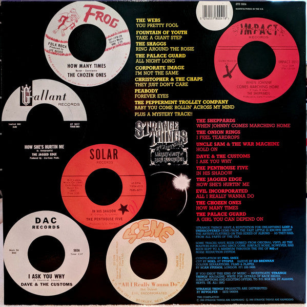 Image of Back Cover of LP - VG/VG+ - VARIOUS, From The New World (American Folk-Rock, Vol.One; 1965-69) (Strange Things; STZ 5004, UK 1990), Water Damage To Sleeve, Stickered Sleeve,  - 3645330S