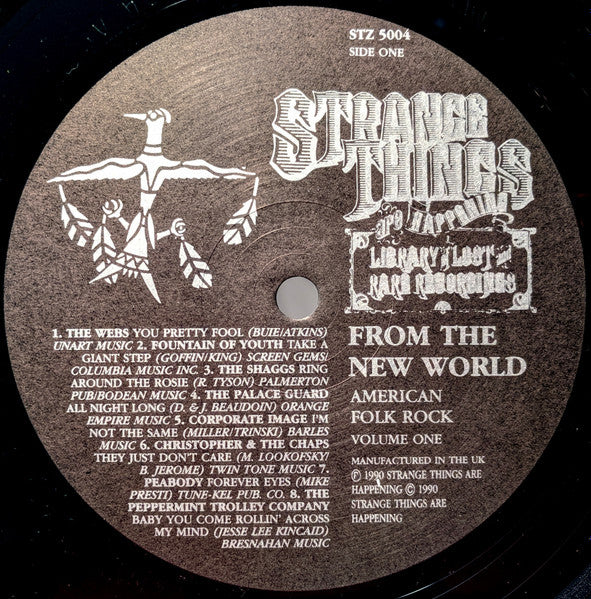 Image of Label Cover of LP - VG/VG+ - VARIOUS, From The New World (American Folk-Rock, Vol.One; 1965-69) (Strange Things; STZ 5004, UK 1990), Water Damage To Sleeve, Stickered Sleeve,  - 3645330S