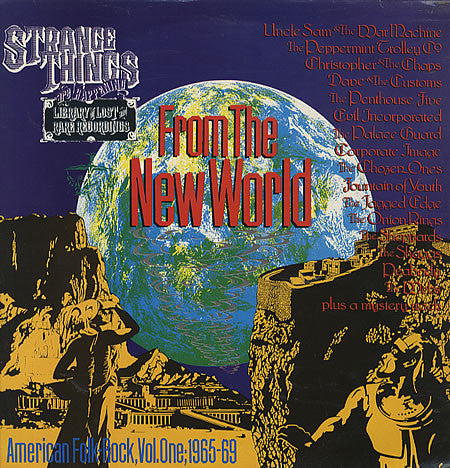 Image of Front Cover of LP - VG/VG+ - VARIOUS, From The New World (American Folk-Rock, Vol.One; 1965-69) (Strange Things; STZ 5004, UK 1990), Water Damage To Sleeve, Stickered Sleeve,  - 3645330S