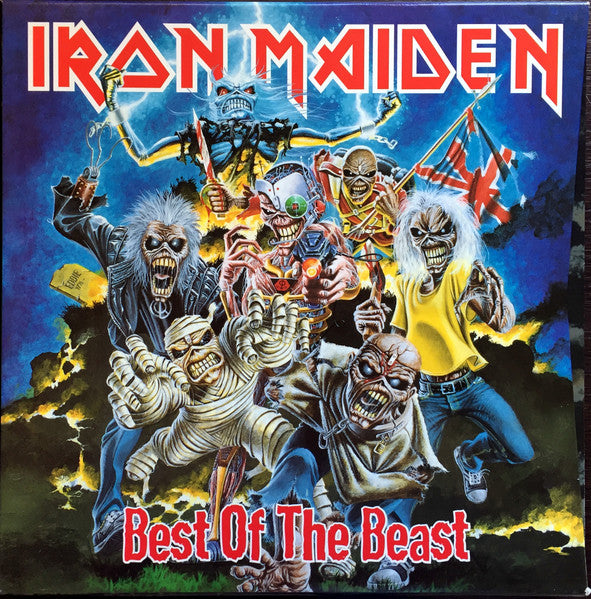 Image of Front Cover of 4xLP - VG+/VG - IRON MAIDEN, Best of the Beast (EMI; 8531185, UK 1996, Box Set, Booklet & 4 Inners), Discs 2, 3 and 4 are actually VG+ and only Disc 1 is VG. Booklet is VG+. Box is VG+ with a little edgewear. ,  - 2426044E