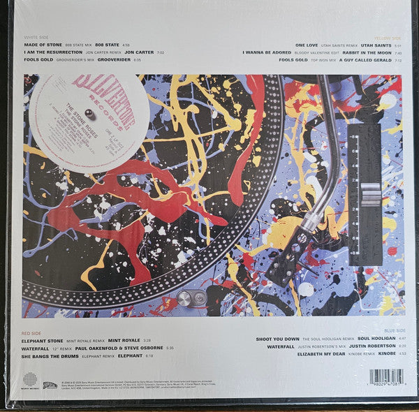Image of Back Cover of 2xLP - NEW/NEW - THE STONE ROSES, The Remixes (Music On Vinyl; 19802947081, UK 2025 Reissue, 2 Inners), ,  - 2216580C