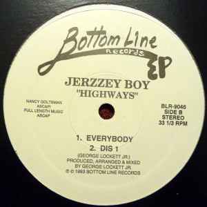Image of Back Cover of 12" - /VG+ - JERZZEY BOY, Highways (Bottom Line Records; BLR-9046, US 1993), Writing on label, A1		FallingA2		No LoveB1		EverybodyB2		Dis 1 - 1946357S