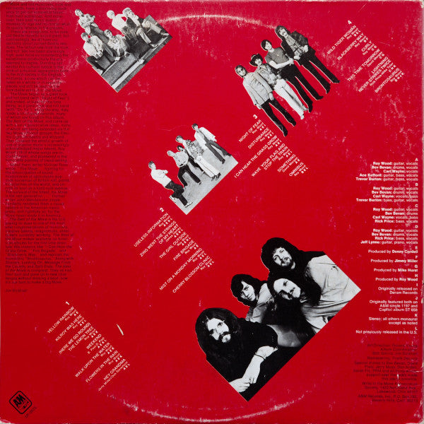 Image of Back Cover of LP - VG/VG - THE MOVE, The Best Of The Move (A&M Records; SP-3625, US 1974, Gatefold, Monarch Pressing), Strong VG, Notch cut sleeve,  - 3715080C