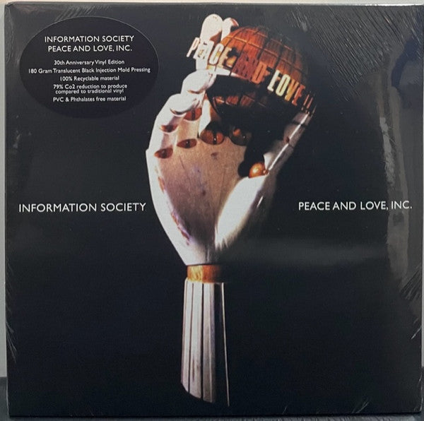 Image of Front Cover of 2xLP - NEW/NEW - INFORMATION SOCIETY, Peace And Love, Inc. (Tommy Boy; , US 2023, 2 Inners, Black Translucent Vinyl), ,  - 3735050E