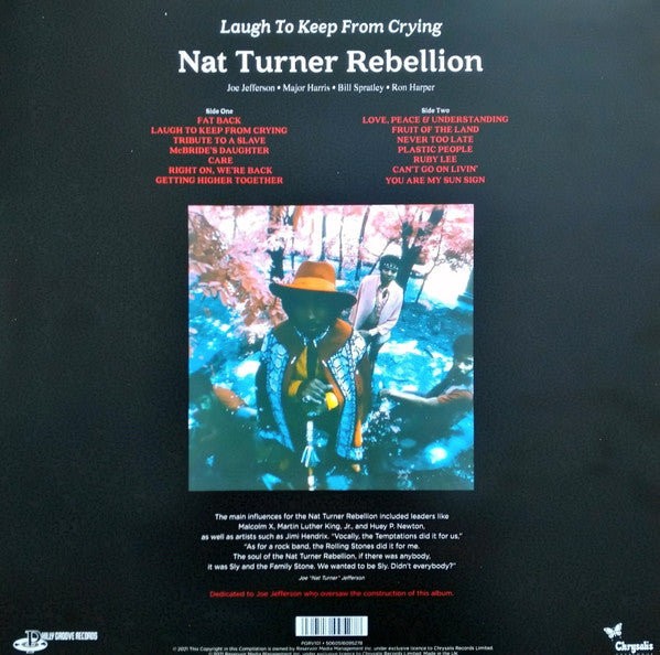 Image of Back Cover of LP - NEW/NEW - NAT TURNER REBELLION, Laugh To Keep From Crying (Philly Groove Records Incorporated; PGRV101,  2021, Insert), ,  - 3735051E