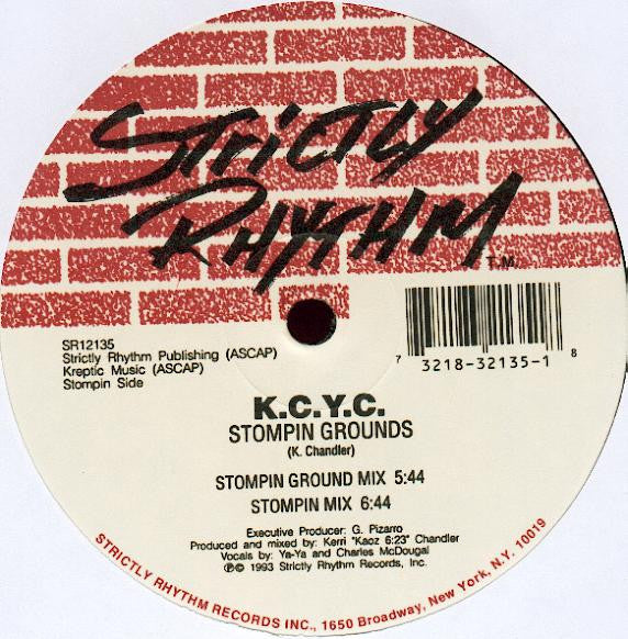 Image of Back Cover of 12" - /VG - K.C.Y.C., 4 D.D. (For Devotion) / Stompin Grounds (Strictly Rhythm; SR12135, US 1993), strong VG - one or two light marks only,  - 4346355S