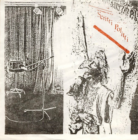 Image of Front Cover of 3725109E: 7" - SCRITTI POLITTI, Skank Bloc Bologna (St. Pancras Records ; SCRIT 1, UK 1978, Fold Out Sleeve, With "MAKING YOUR OWN RECORD --- a temporary guide" Booklet, Stamped White Label(Black Ink)) "MAKING YOUR OWN RECORD" BookletHas Foxing And Stains On Front  VG+/EX