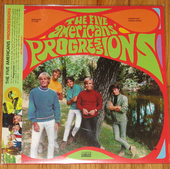Image of Front Cover of LP - VG+/VG+ - THE FIVE AMERICANS, Progressions (Sundazed; LP 5568, US 2020, Yellow Vinyl), No Obi,  - 3625248E