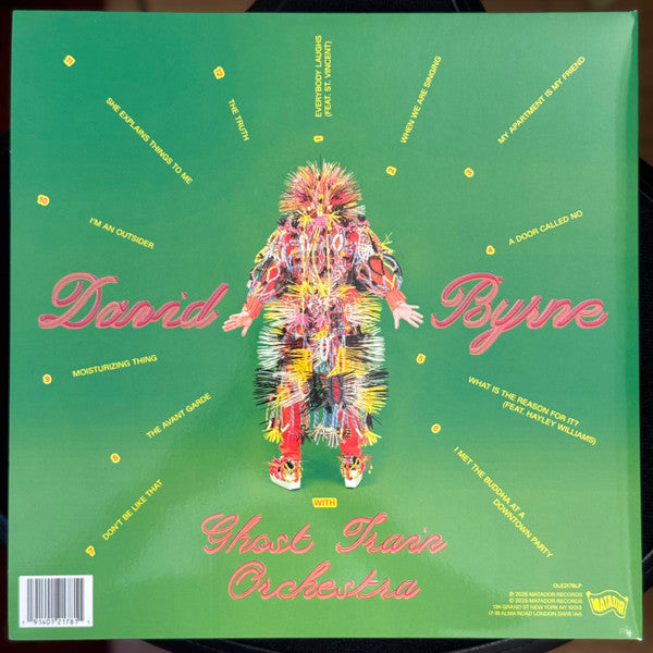 Image of Back Cover of LP - NEW/NEW - DAVID BYRNE, Who Is The Sky? (Matador; OLE2178LP, Worldwide 2025, Gatefold, Inner, Poster, Black Vinyl), ,  - 1056116S