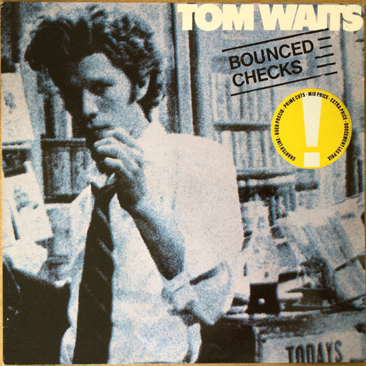 Image of Front Cover of LP - VG/G+ - TOM WAITS, Bounced Checks (Asylum Records; AS K 52 316, Europe 1980s Reissue, A4/B4 Strawberry Matrices), Long light hairline marks, Prime cuts sticker on front ,  - 3316214C