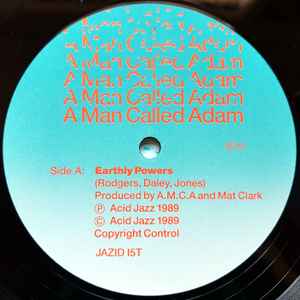 Image of Label Cover of 12" - VG+/VG+ - A MAN CALLED ADAM, Earthly Powers (Acid Jazz; JAZID15T, UK 1989, Picture Sleeve), one light mark - still VG+,  - 3446153S