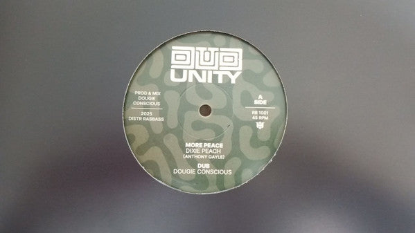 Image of Front Cover of 10" - /EX - DIXIE PEACH / DOUGIE CONSCIOUS / TENASTELIN / BOOM HORNS, More Peace / Don't Fear (Dub Unity; RB 1001, UK & Europe 2025), ,  - 3745263S