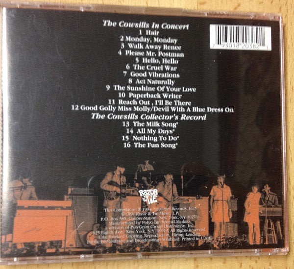 Image of Back Cover of CD - VG+/VG+ - THE COWSILLS, The Cowsills In Concert (Razor & Tie; RE 2038, US 1994 Reissue, Jewel Case), ,  - 3815017C
