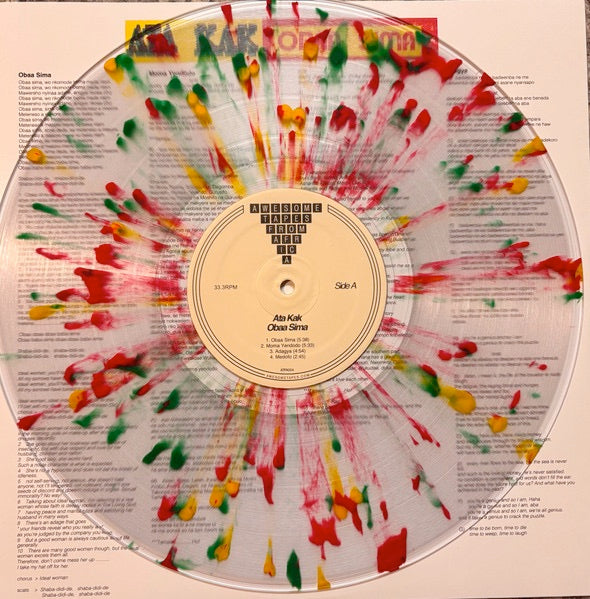 Image of Label Cover of LP - NEW/NEW - ATA KAK, Obaa Sima (Anniversary Remaster) (Awesome Tapes From Africa; ATFA054DLXC1, UK 2025 Reissue, Gatefold, Inner, Splatter Vinyl With DVD, Download Code), ,  - 1316806C