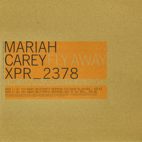 Image of Front Cover of 3815080C: 12" - MARIAH CAREY, Fly Away (Butterfly Reprise) (Columbia; XPR 2378, UK 1997, Picture Sleeve)   G+/G+