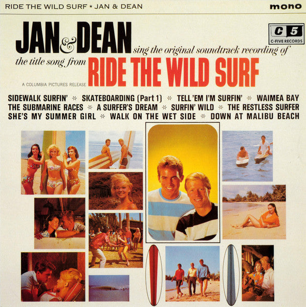 Image of Front Cover of 3815257C: LP - JAN & DEAN, Ride The Wild Surf (C5 Records; C5 562, UK 1990 Reissue) Strong VG  VG/VG