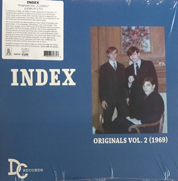 Image of Front Cover of 3815316C: LP - INDEX, Originals Vol. 2 (1969) (Lion Productions; Lion LP-177, US 2019, Insert) Still In Stickered Shrinkwrap  EX/EX