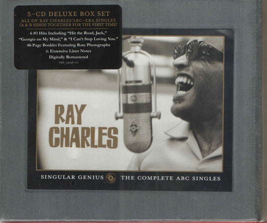 Image of Front Cover of 5xCD - VG+/VG+ - RAY CHARLES, Singular Genius (The Complete ABC Singles) (Concord Records; CRE-33258, US 2011, Box Set), ,  - 3835133E