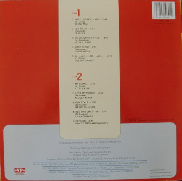 Image of Back Cover of LP - VG+/EX - VARIOUS ARTISTS, The Confrontation Vol. 1 (Shocking Vibes; VPRL 1079, US 1989), ,  - 3815400C