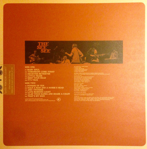Image of Back Cover of 3845379S: LP - THE SEE SEE, Late Morning Light (The Great Pop Supplement; GPS64, UK 2010 Reissue)   EX/EX