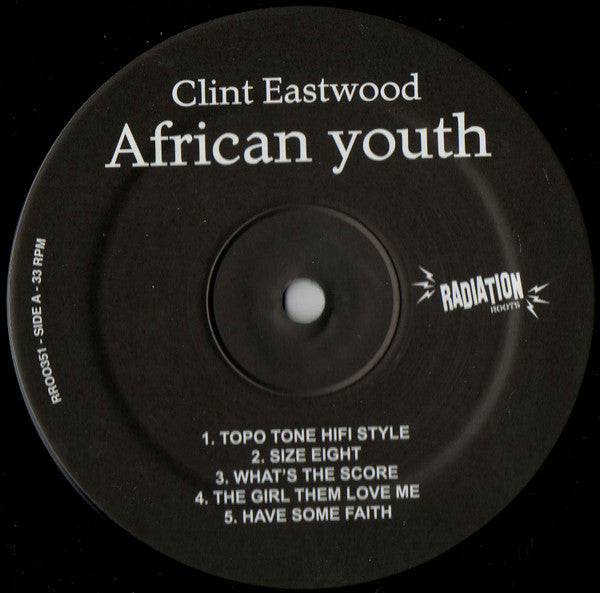 Image of Label Cover of LP - EX/EX - CLINT EASTWOOD, African Youth (Radiation Roots; RROO351, Italy 2020 Reissue), ,  - 3845399S